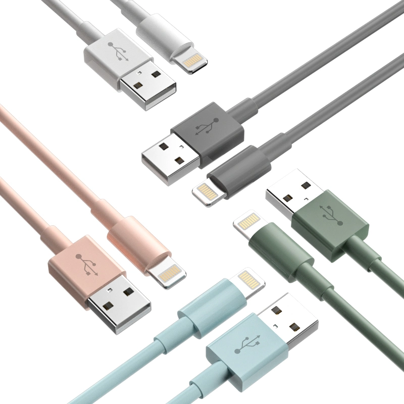 Factory Direct Sale 1m 2m 2.4A ABS Shell Lightning Cable Celulares Mobile Phone Accessories Fast Charging USB Data Cable iPhone Charger Cable for iPhone