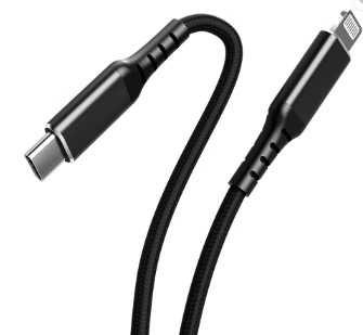 Câble USB de données en nylon tressé à puce C89 2,4 A pour iPhone iPad iPod